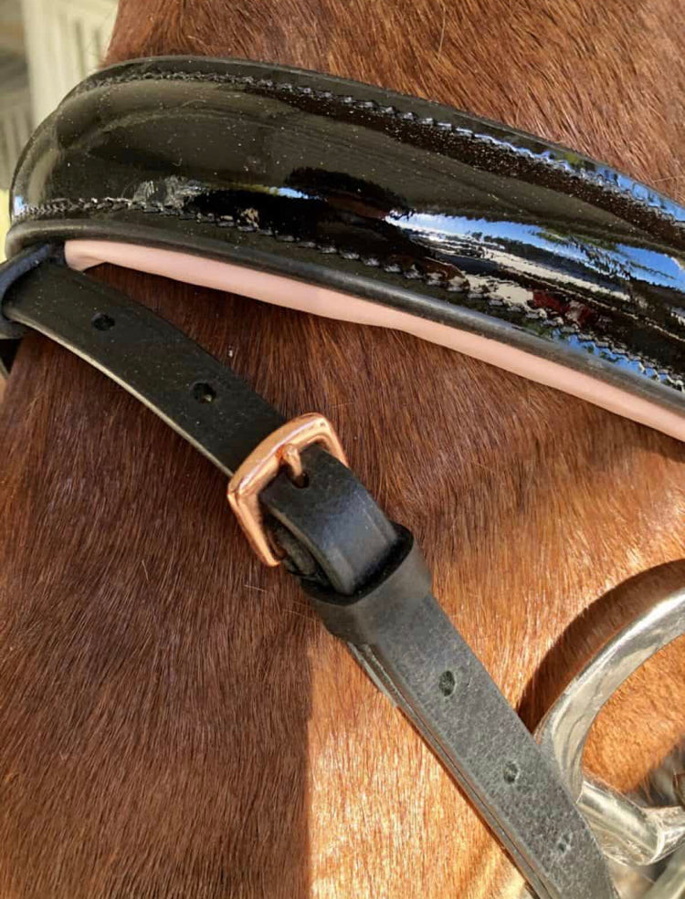 Rose Gold Dressage Bridle