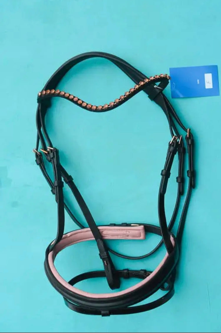 Rose Gold Dressage Bridle
