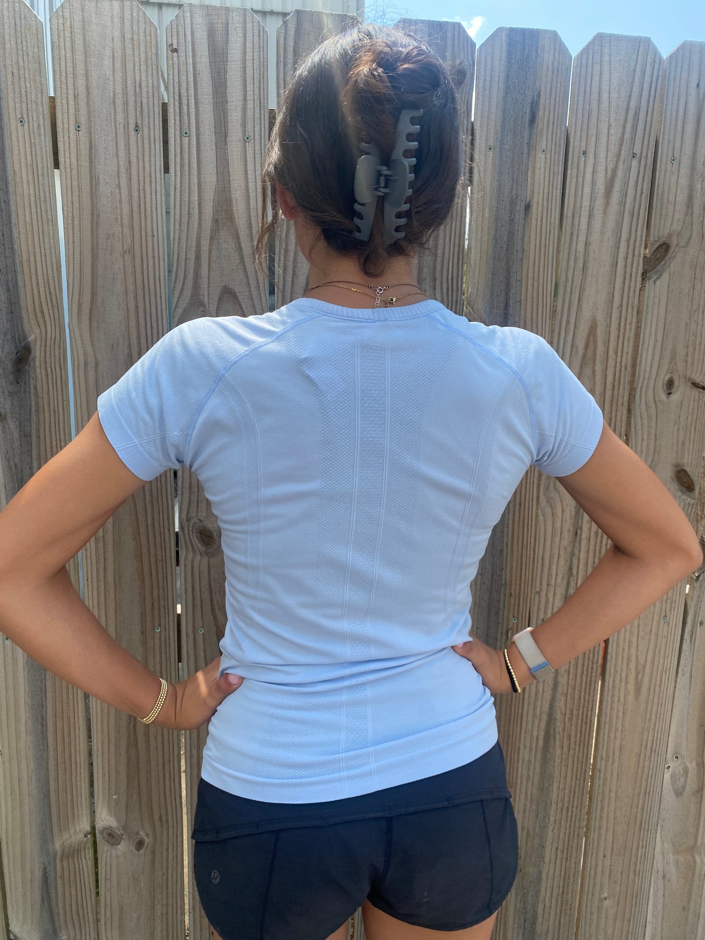 Equitation Seamless Shirt - Sky Blue