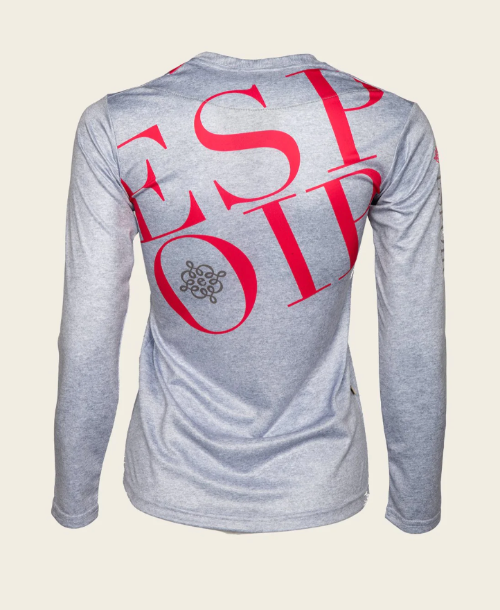 Espoir Lumiere Hot Pink Long Sleeve T-Shirt Grey