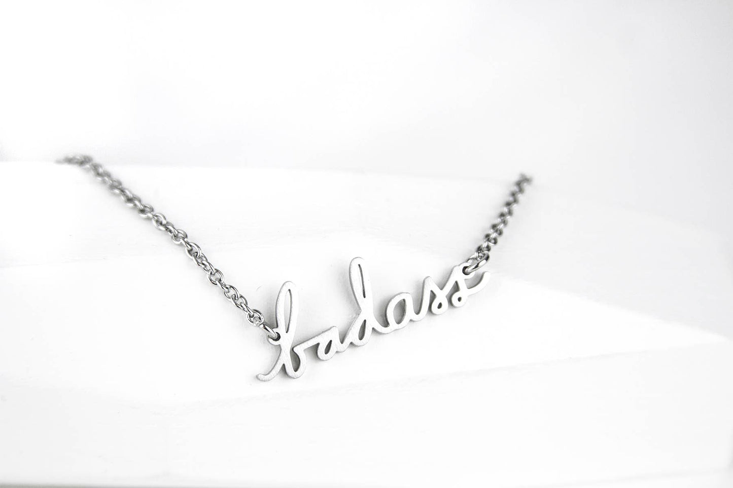 Badass Pendant Necklace Silver