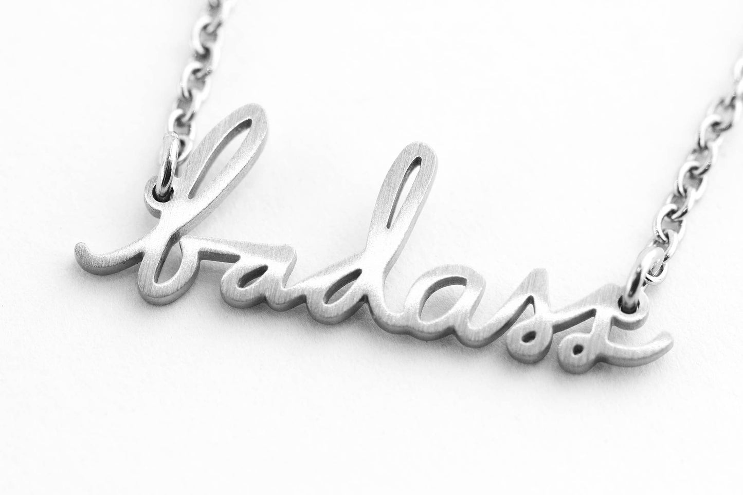Badass Pendant Necklace Silver