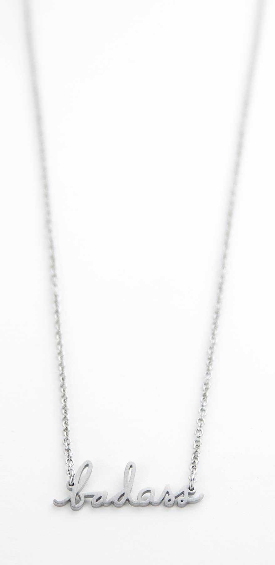 Badass Pendant Necklace Silver