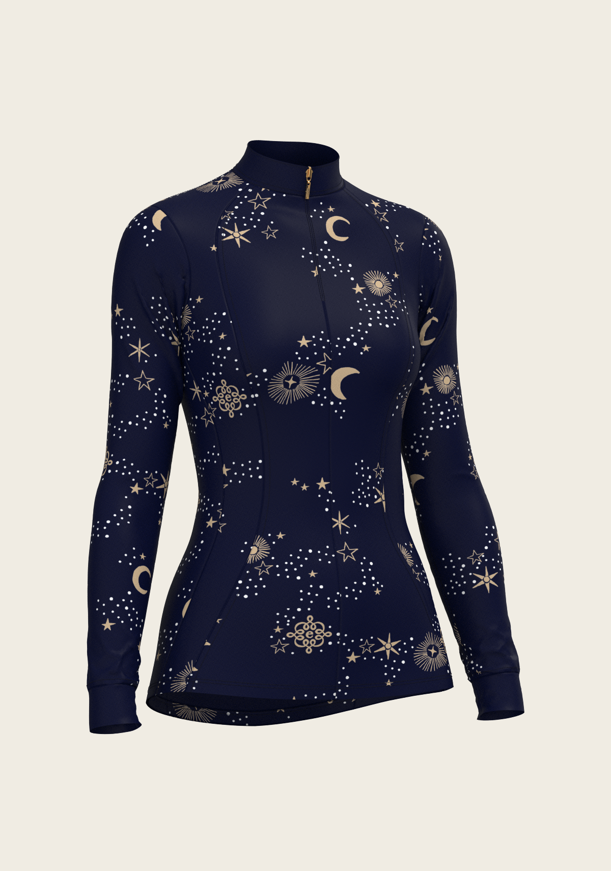 Stars on Navy Quarter Zip Sun Shirt