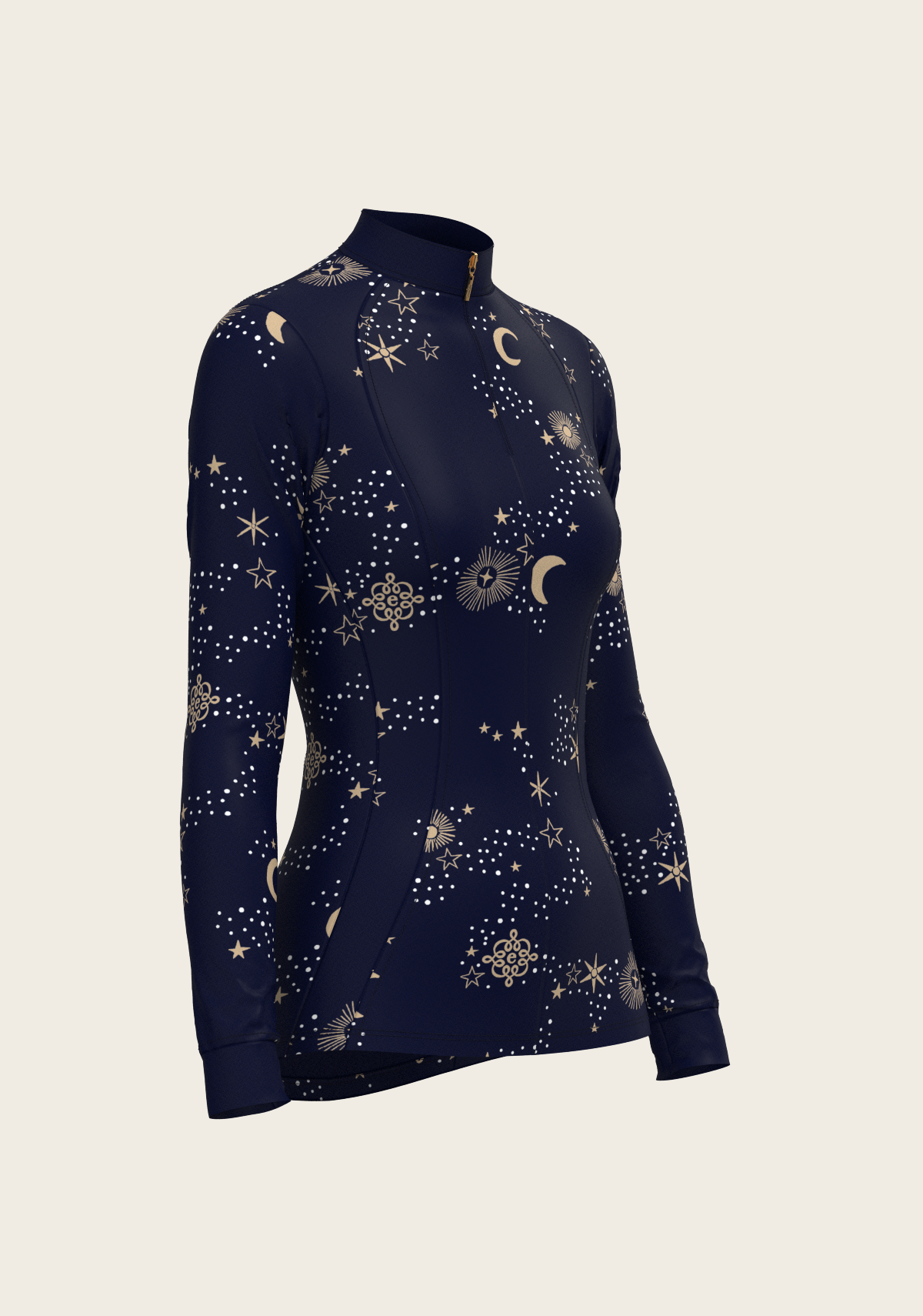 Stars on Navy Quarter Zip Sun Shirt