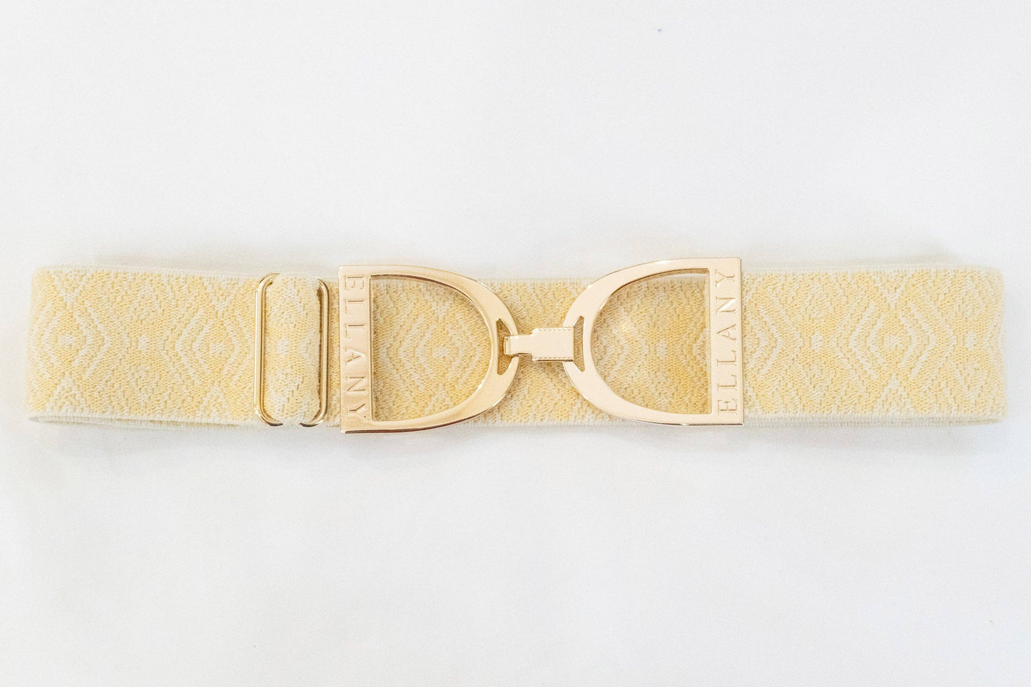 Buttercream Tribal - 1.5" Gold Stirrup Elastic Belt