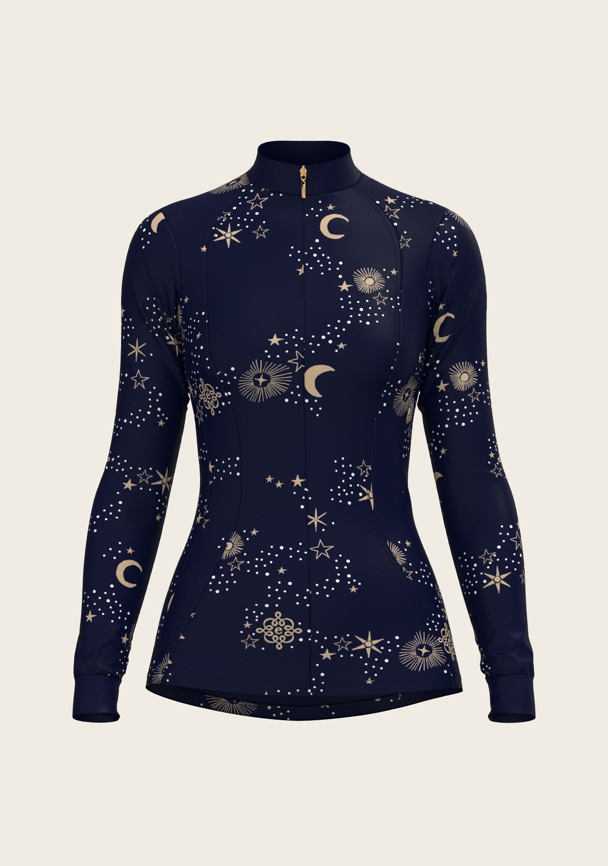 Stars on Navy Quarter Zip Sun Shirt