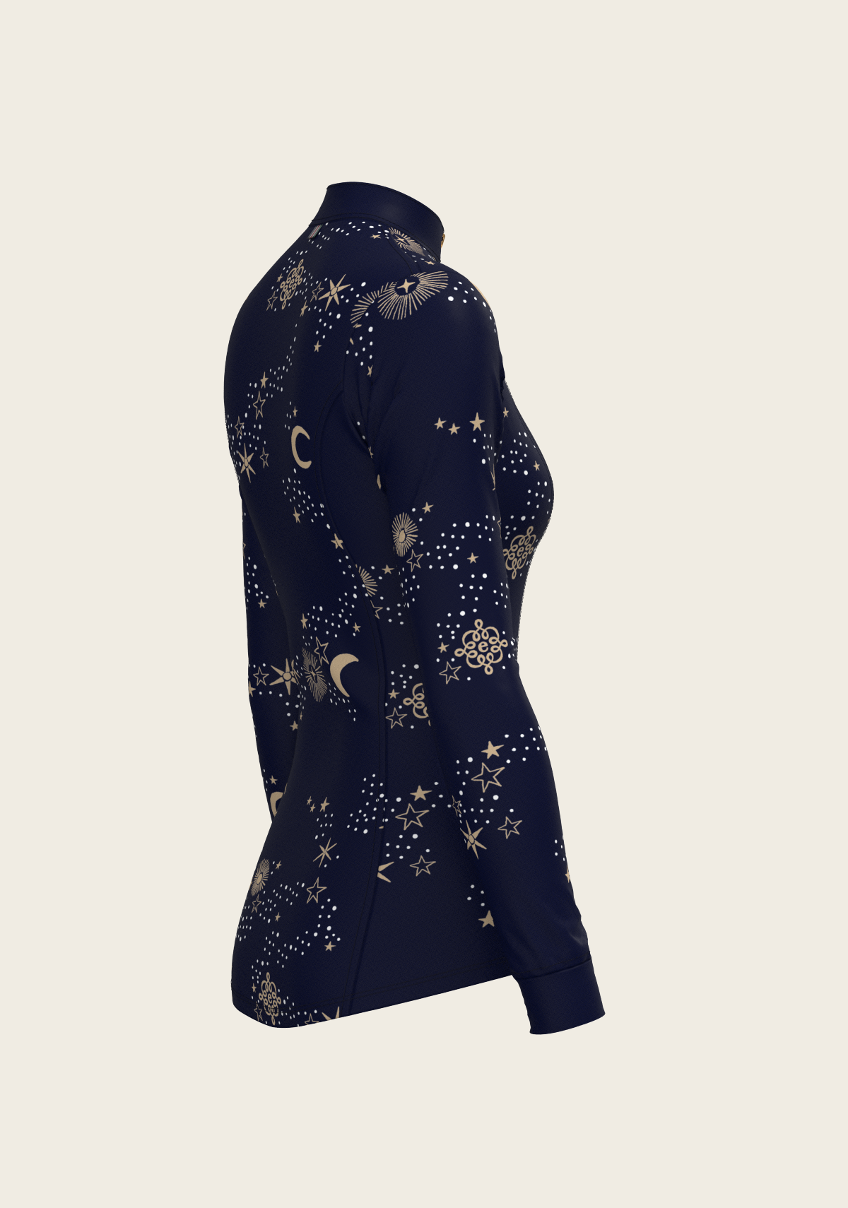 Stars on Navy Quarter Zip Sun Shirt