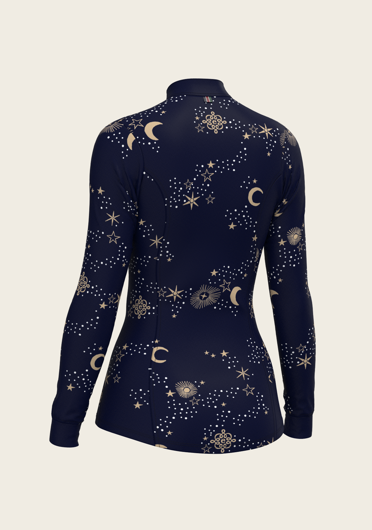 Stars on Navy Quarter Zip Sun Shirt