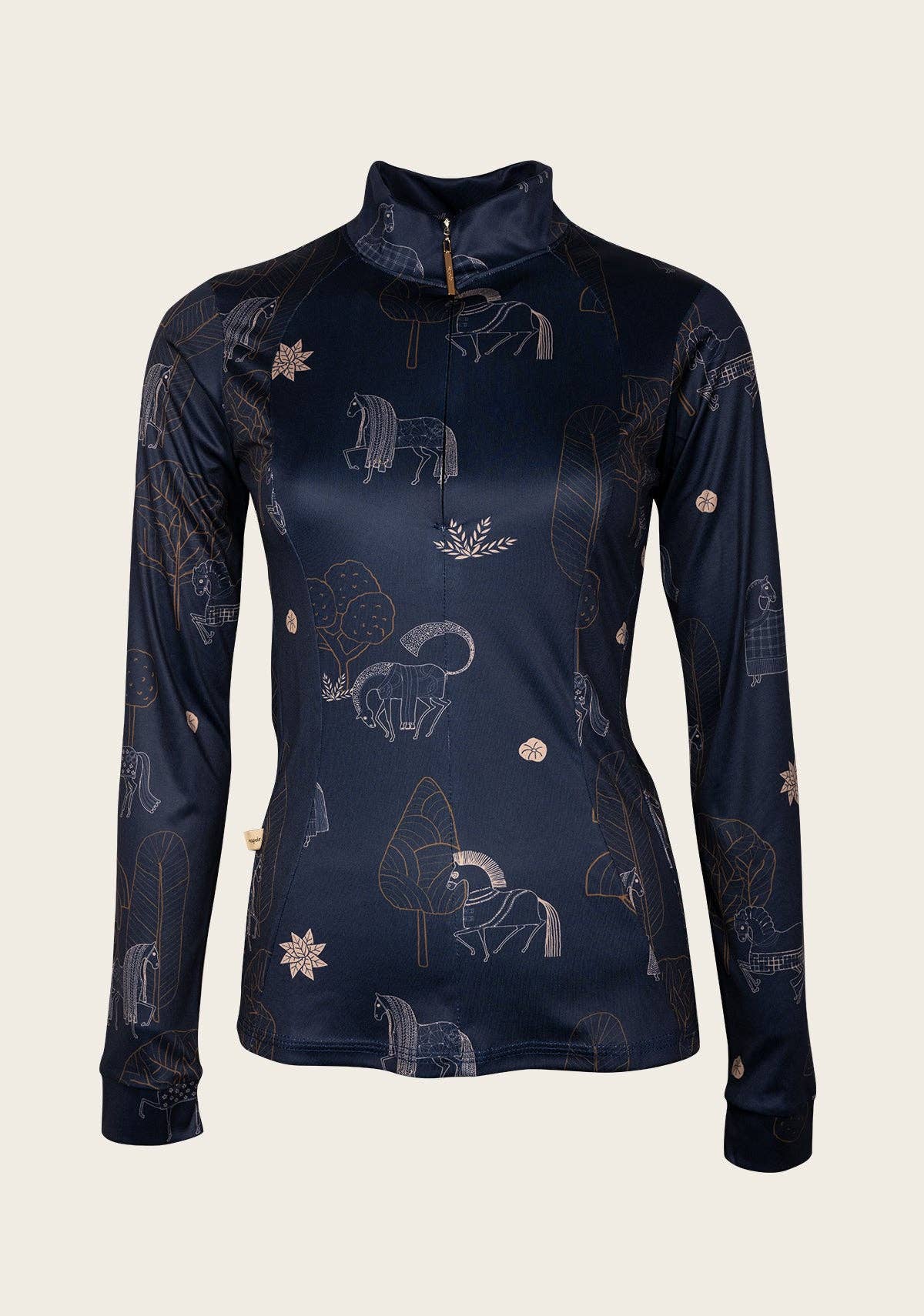 Navy Magic Quarter Zip Sun Shirt