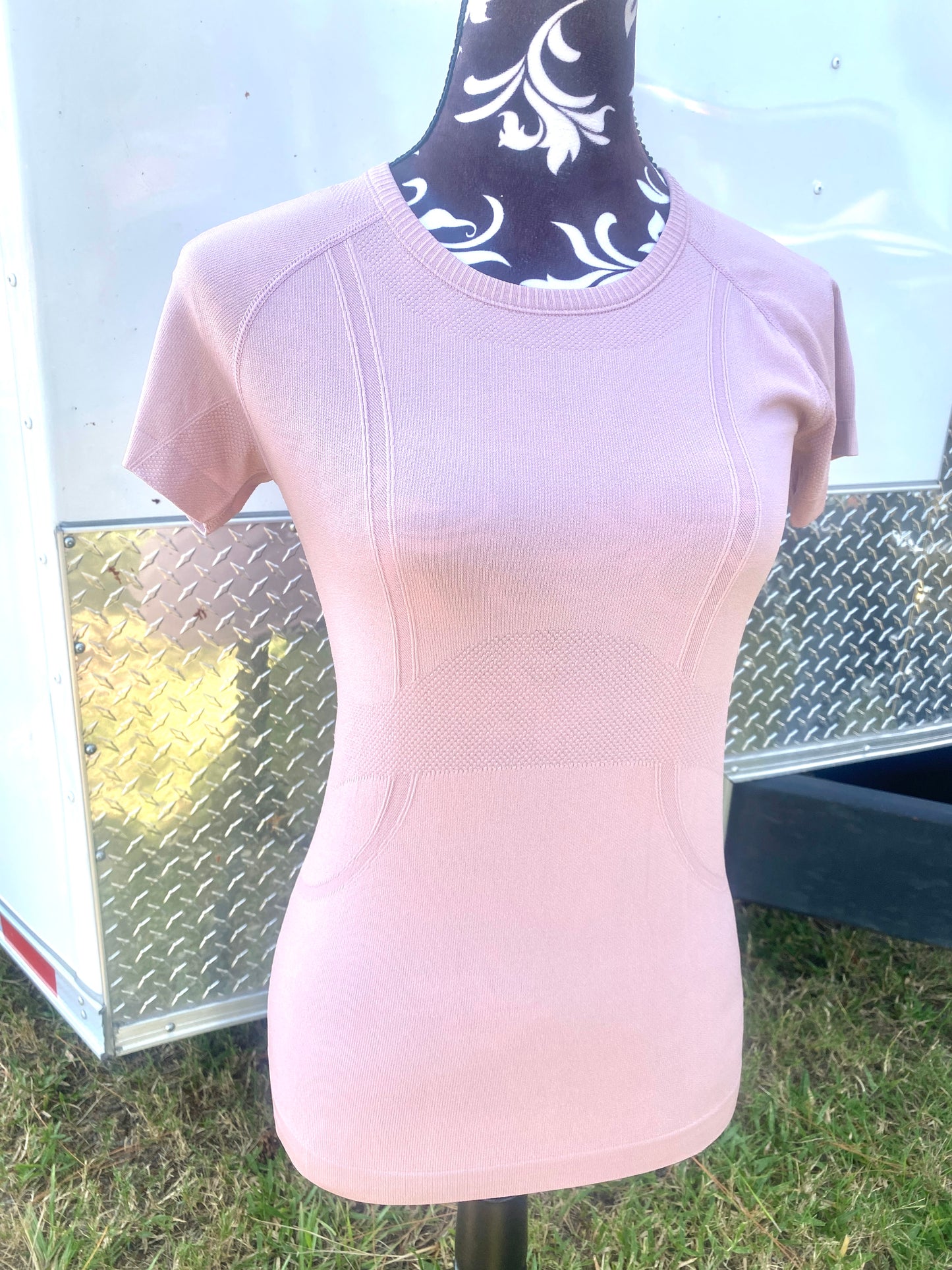 Equitation Tech Shirt - Dusty Pink