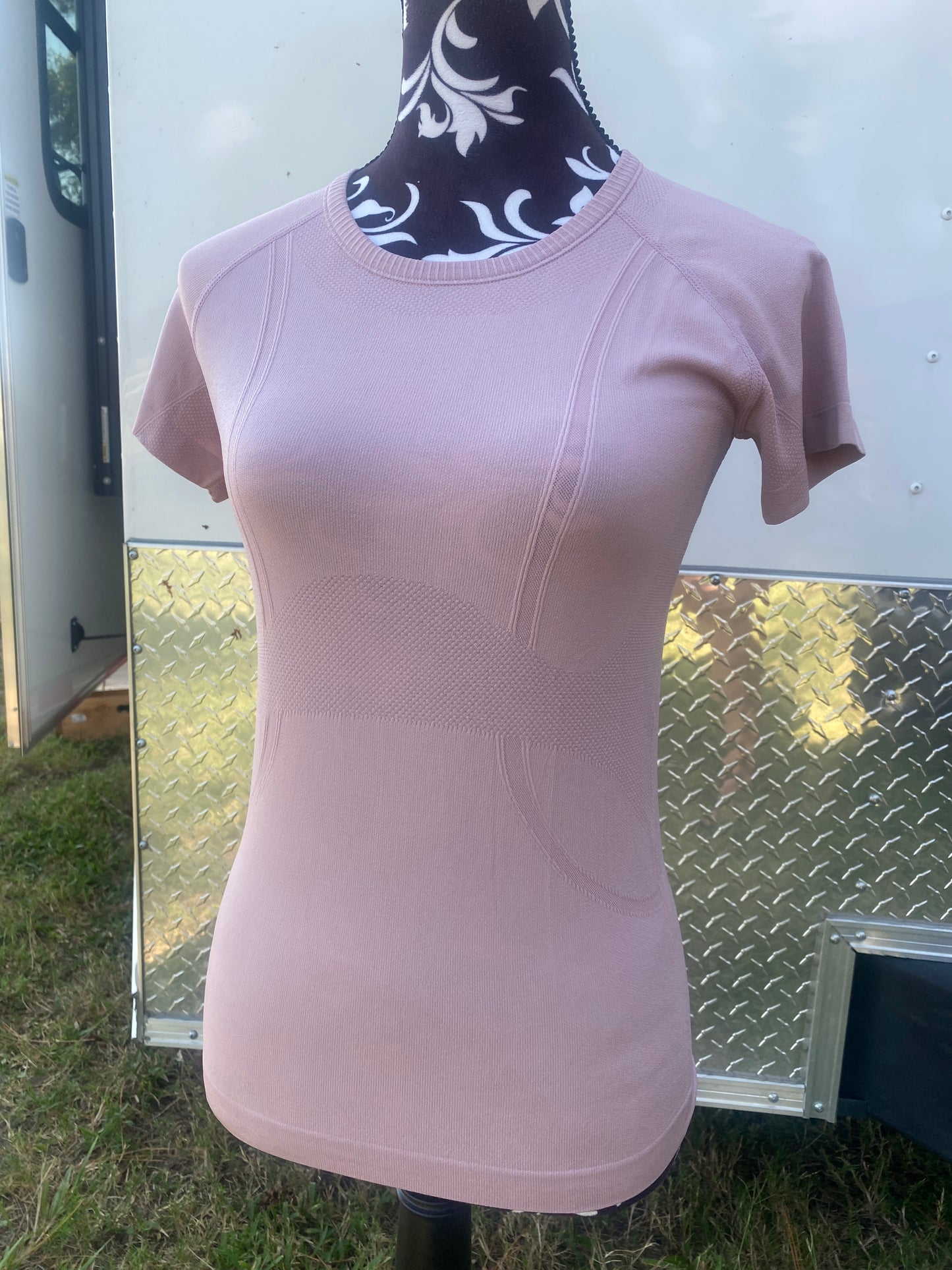 Equitation Tech Shirt - Dusty Pink