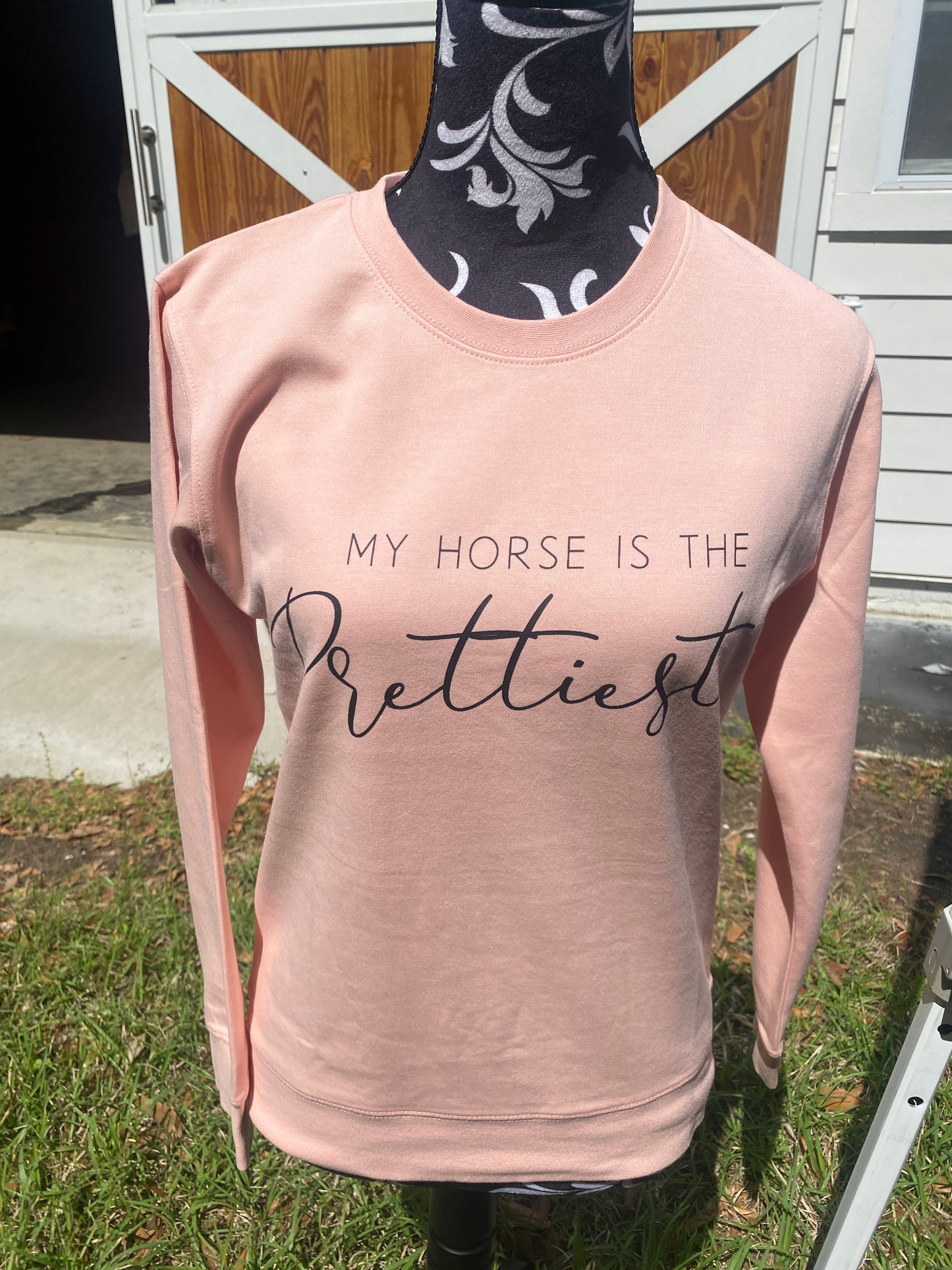 My Horse is the Prettiest Sweatshirt - Blush