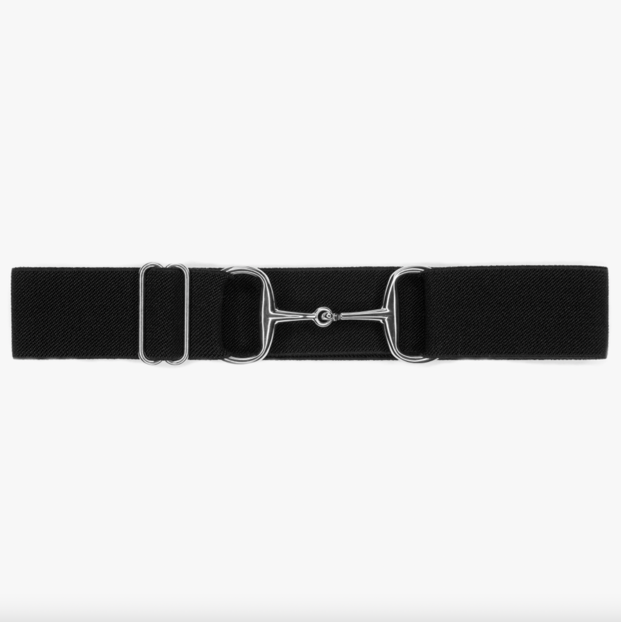 Ellany Elastic Belt - Black 1.5" Silver Snaffle