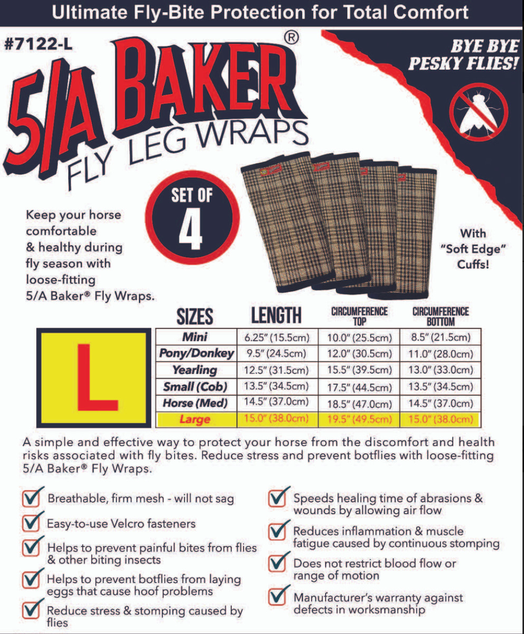 5/A Baker® Fly Leg Wraps