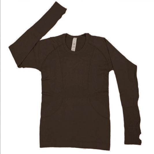 Equitation Seamless Shirt - Cocoa Long Sleeve