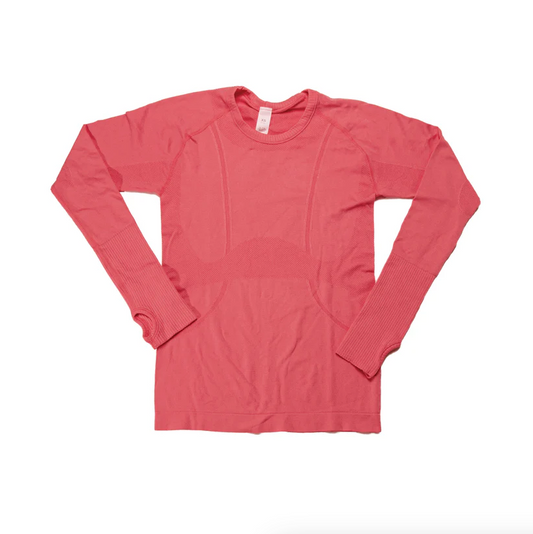 Equitation Seamless Shirt - Guava Long Sleeve