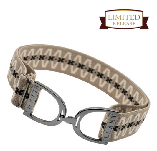Ellany Elastic Belt - Harlow 1.5" Gunmetal Stirrup