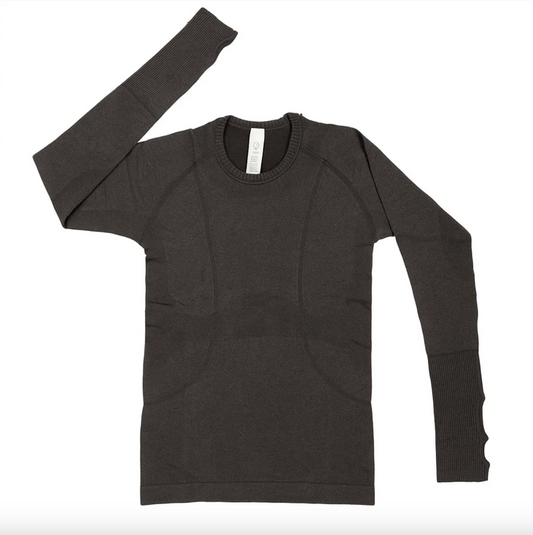 Equitation Seamless Shirt - Graphite Long Sleeve