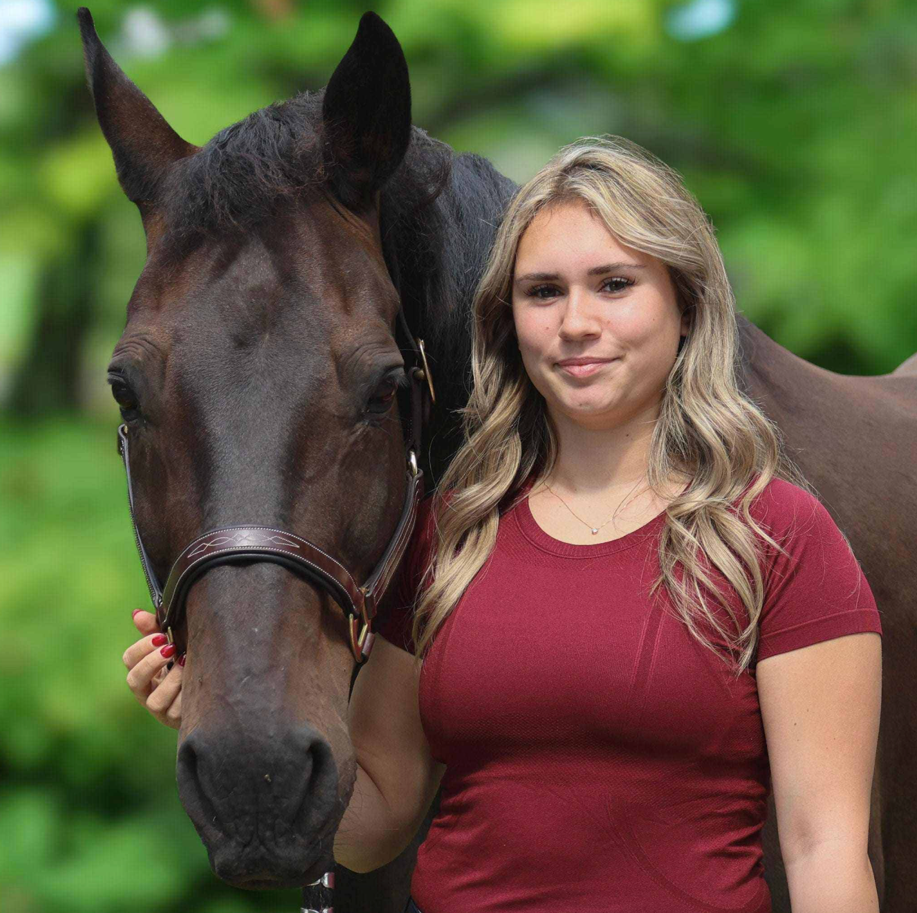 Equitation Seamless Shirt - Burgundy