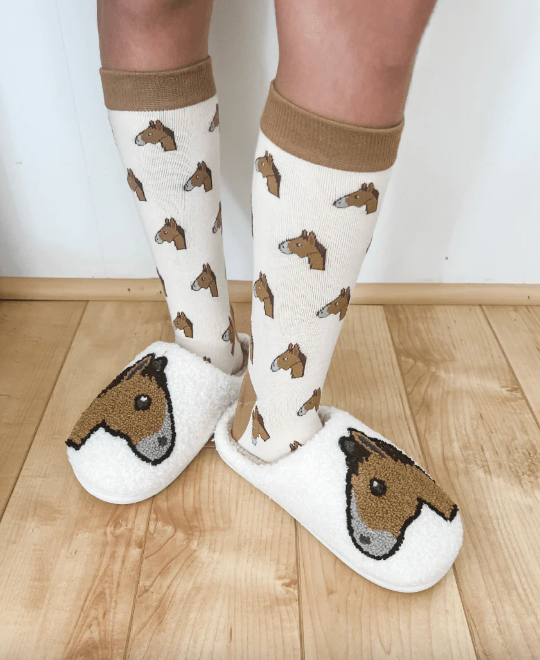 Horse Head Emoji Slippers