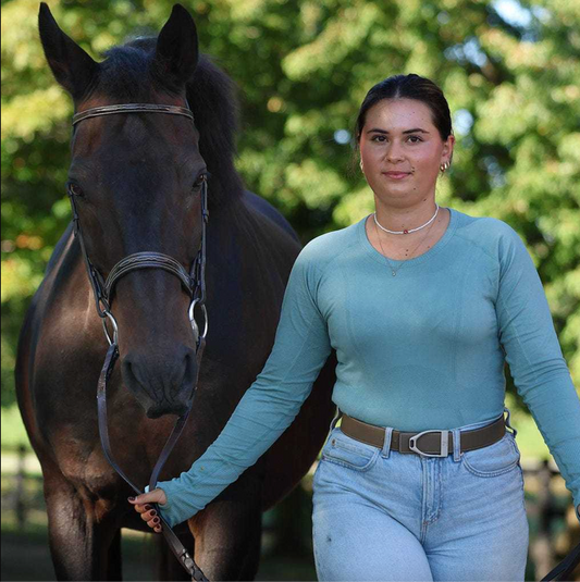 Equitation Seamless Shirt - Jade Long Sleeve