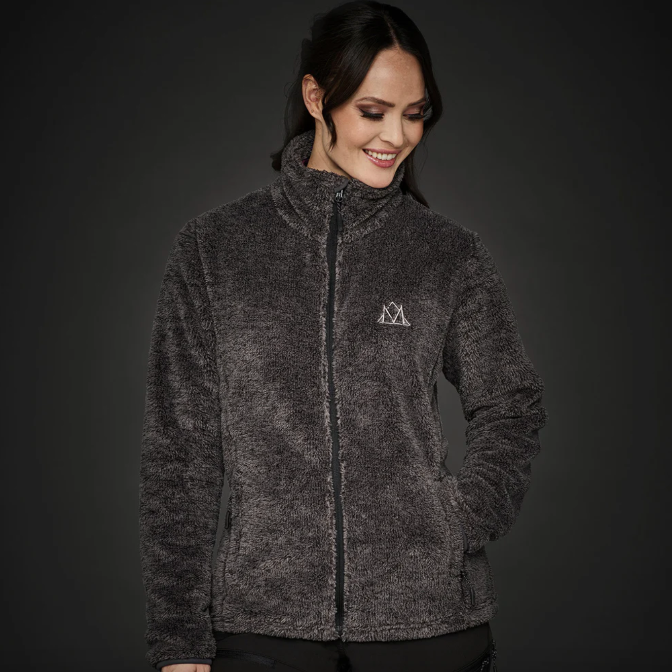 Mountain Horse Fuzzy Fleece Top - Grey