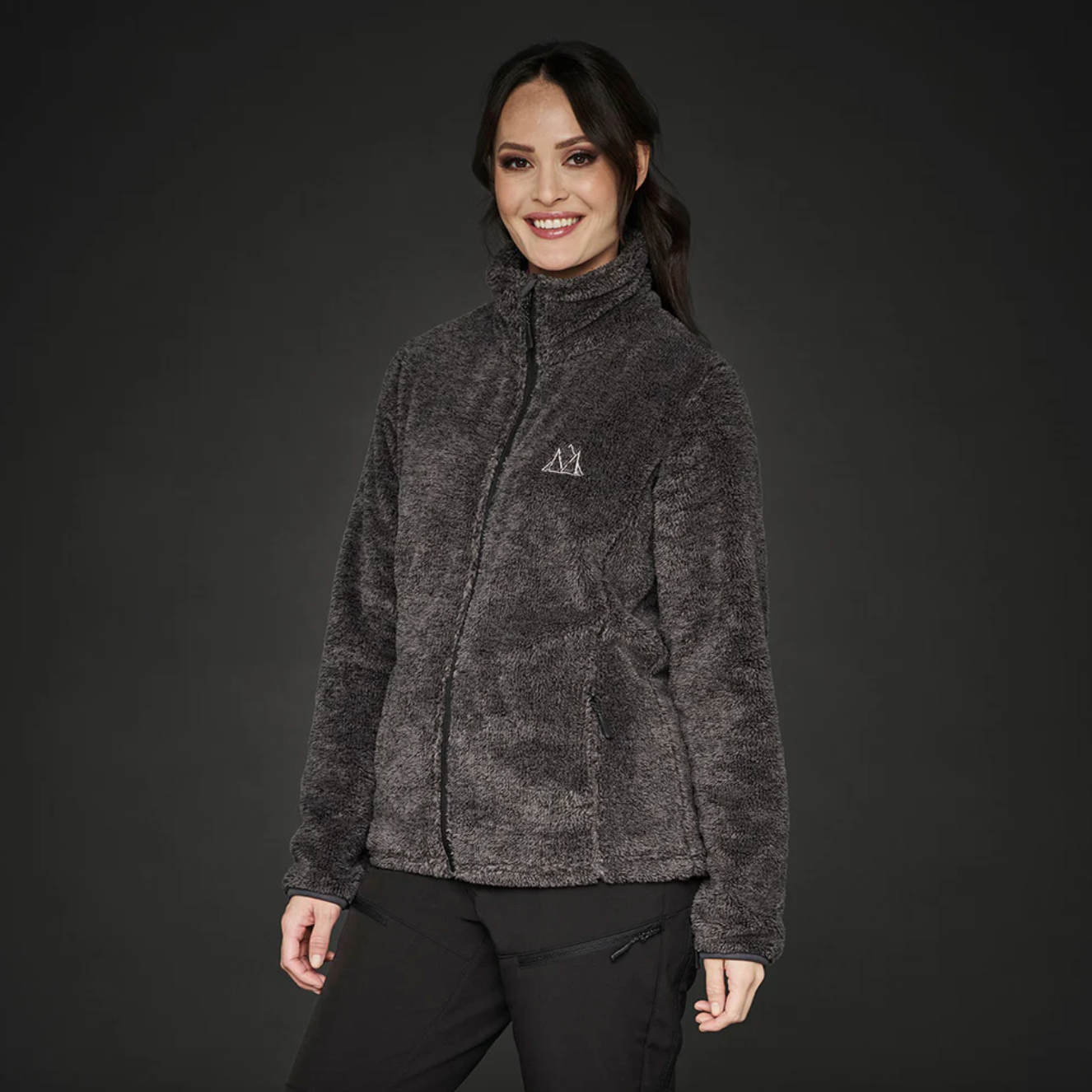 Mountain Horse Fuzzy Fleece Top - Grey