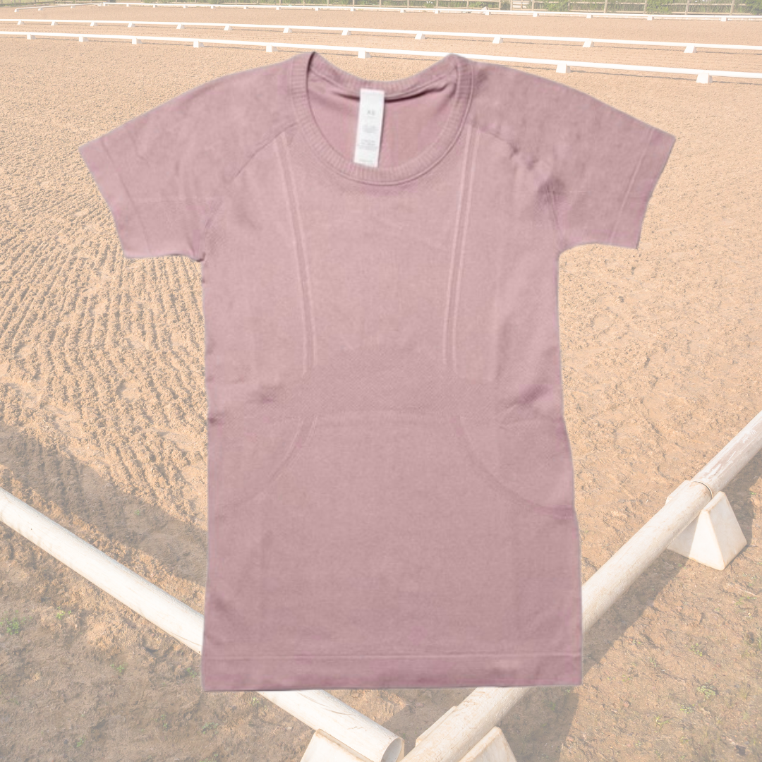 Equitation Tech Shirt - Dusty Pink