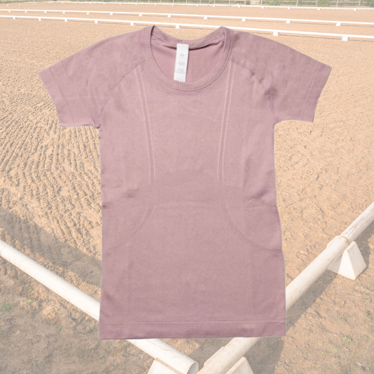 Equitation Tech Shirt - Dusty Pink