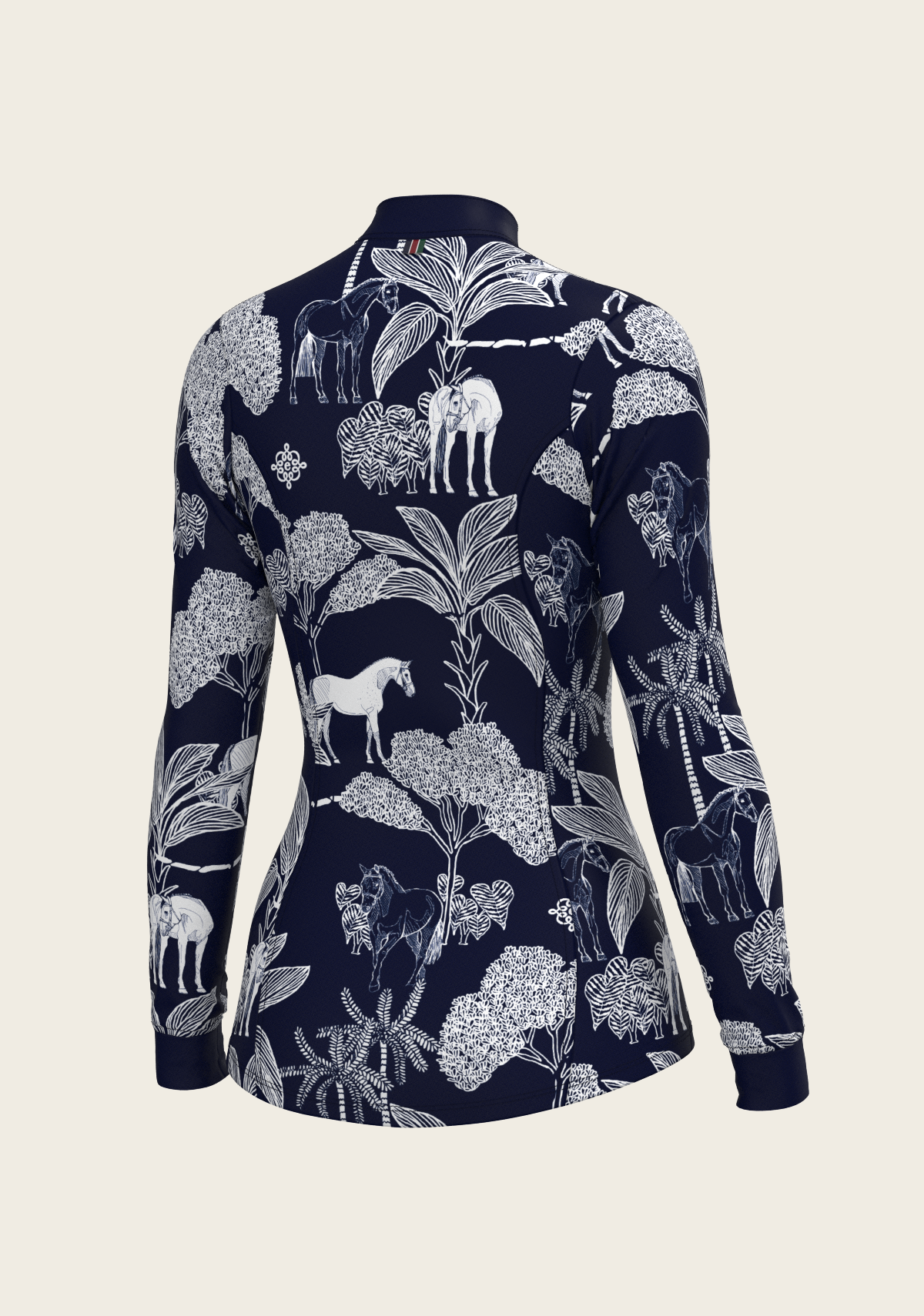 Island Horses Quarter Zip Sun Shirt - Navy