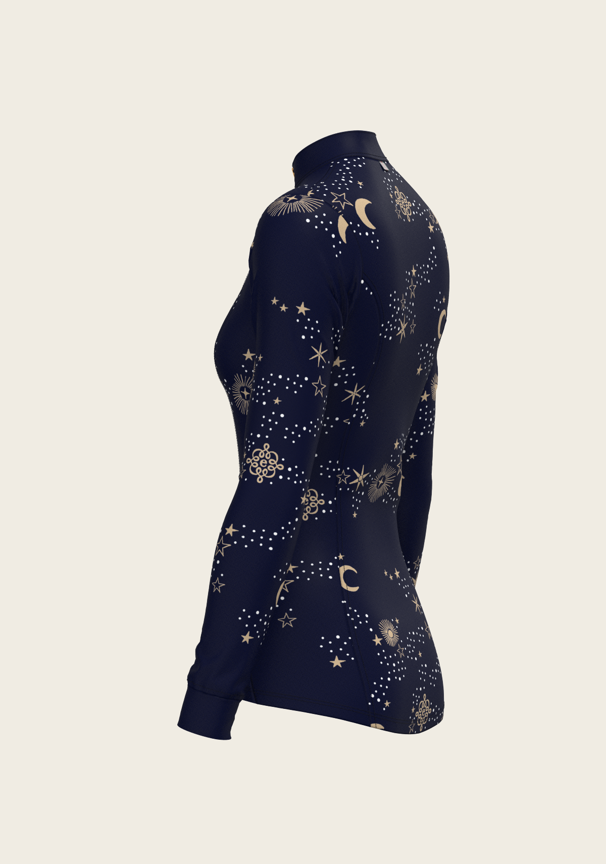 Stars on Navy Quarter Zip Sun Shirt