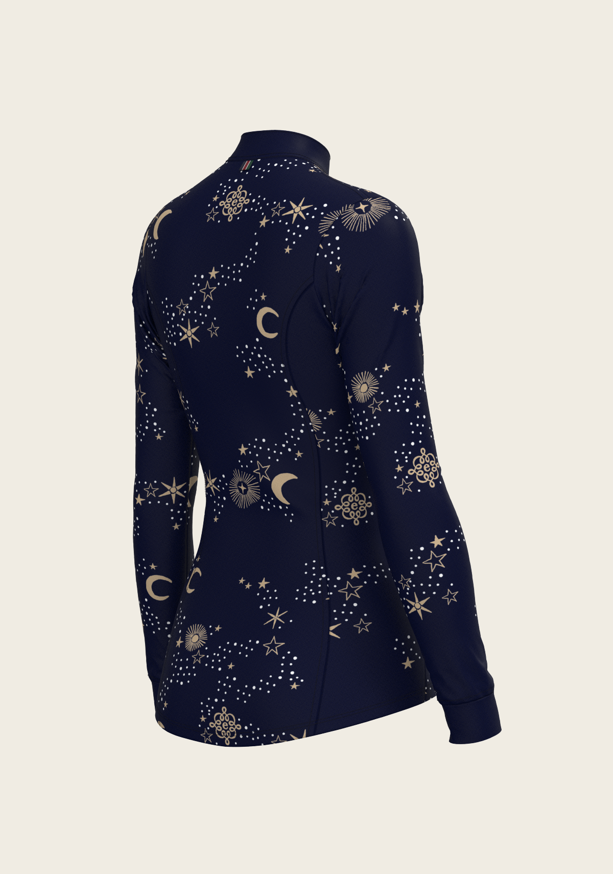 Stars on Navy Quarter Zip Sun Shirt