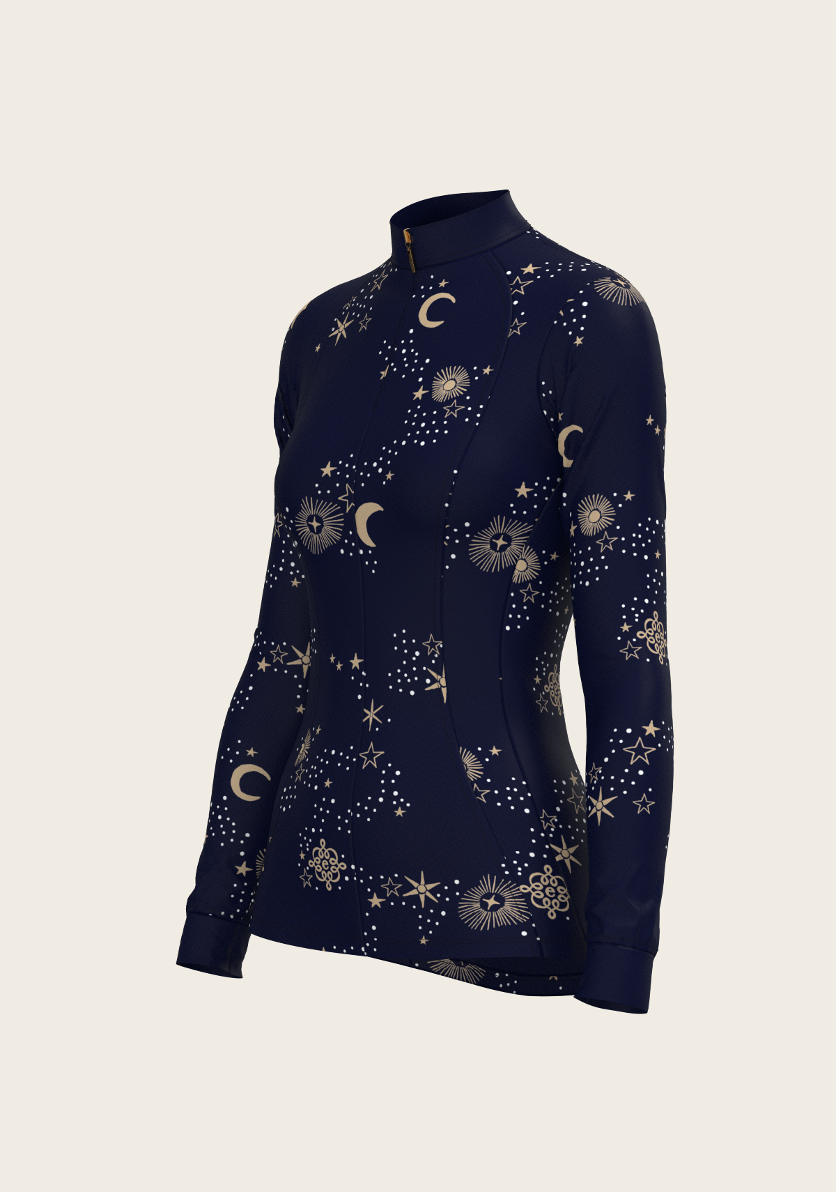 Stars on Navy Quarter Zip Sun Shirt