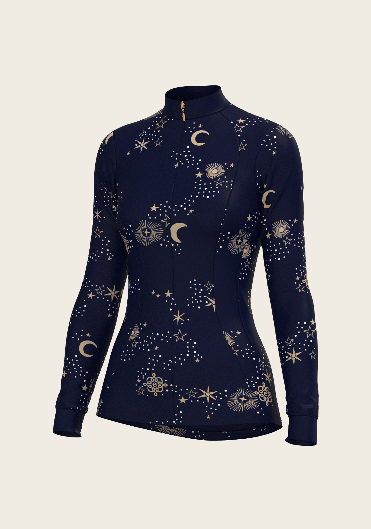 Stars on Navy Quarter Zip Sun Shirt